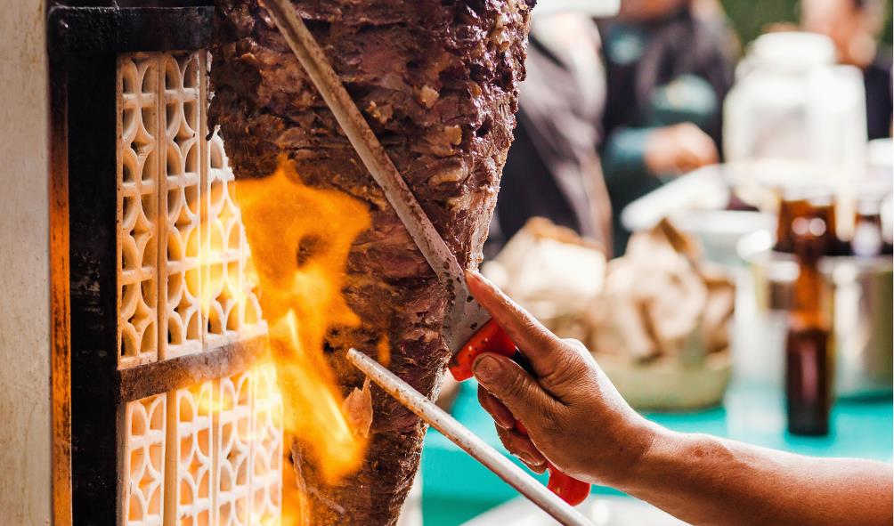 Traditional Mexican eating 
