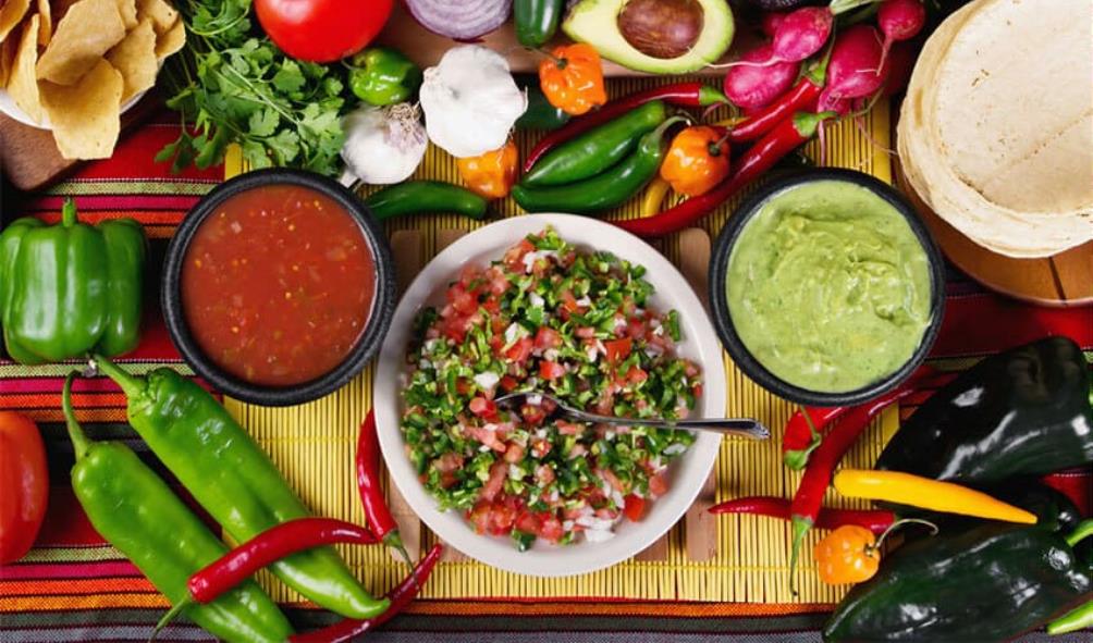 Fresh ingredients for Mexican enchiladas 