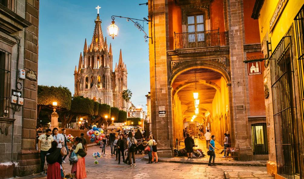 Colorful towns in Mexico 