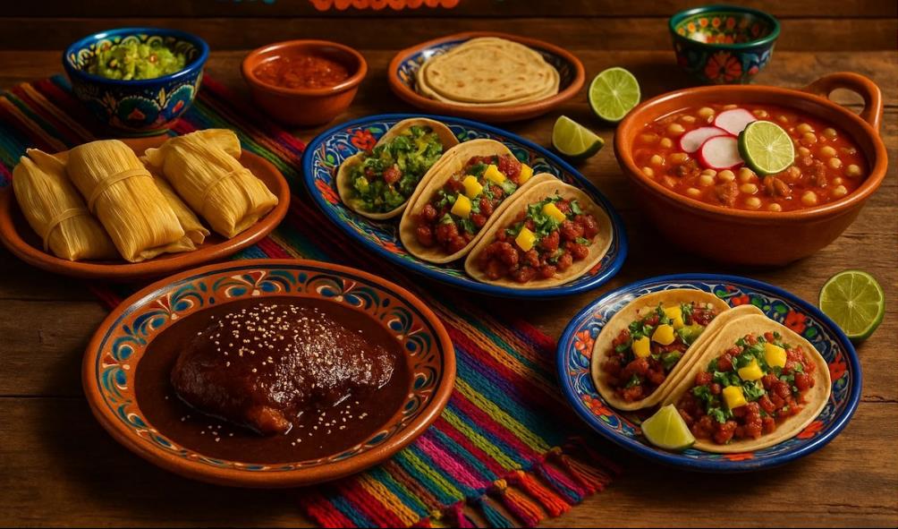 Mexican meal ingredients 